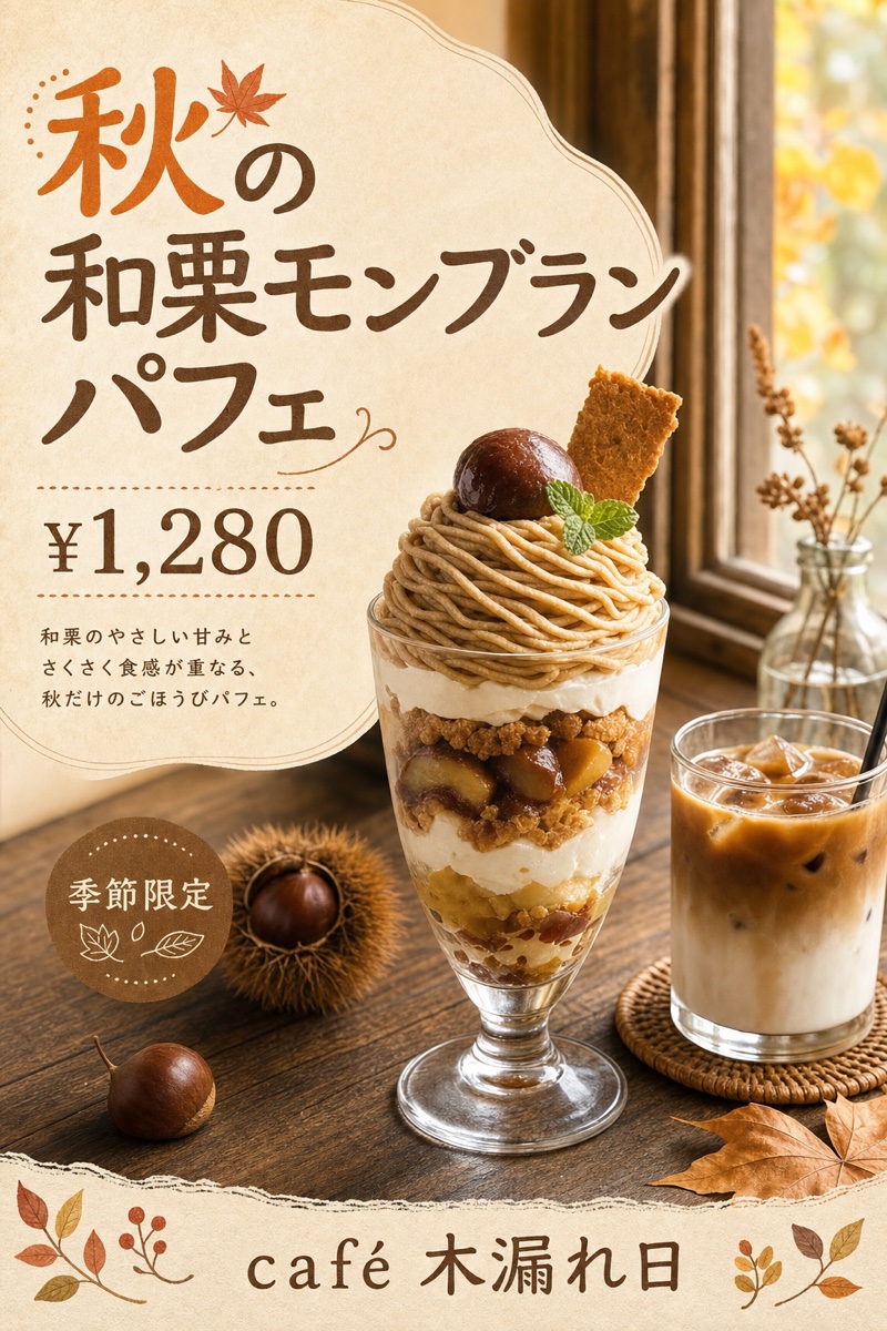 飲食店 季節メニューポスター